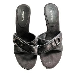 Aerosoles Power Down Dual Strap Heels Sz 9